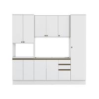 Cozinha Compacta Com Kit Forno Celeste Kappesberg 100% Mdf Branco 240cm - 2