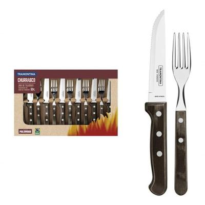 Kit Para Churrasco Inox Tramontina 12 Peças Polywood Jumbo