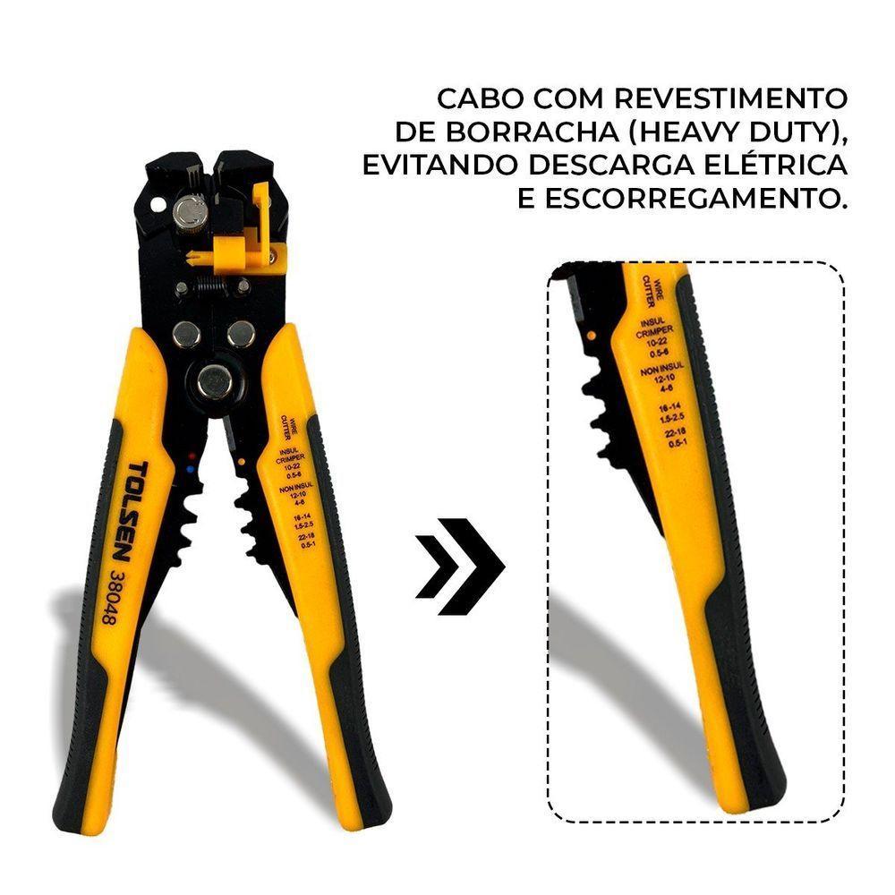 Alicate Eletricista Desencapador Fios Automático 8 200mm único - 3