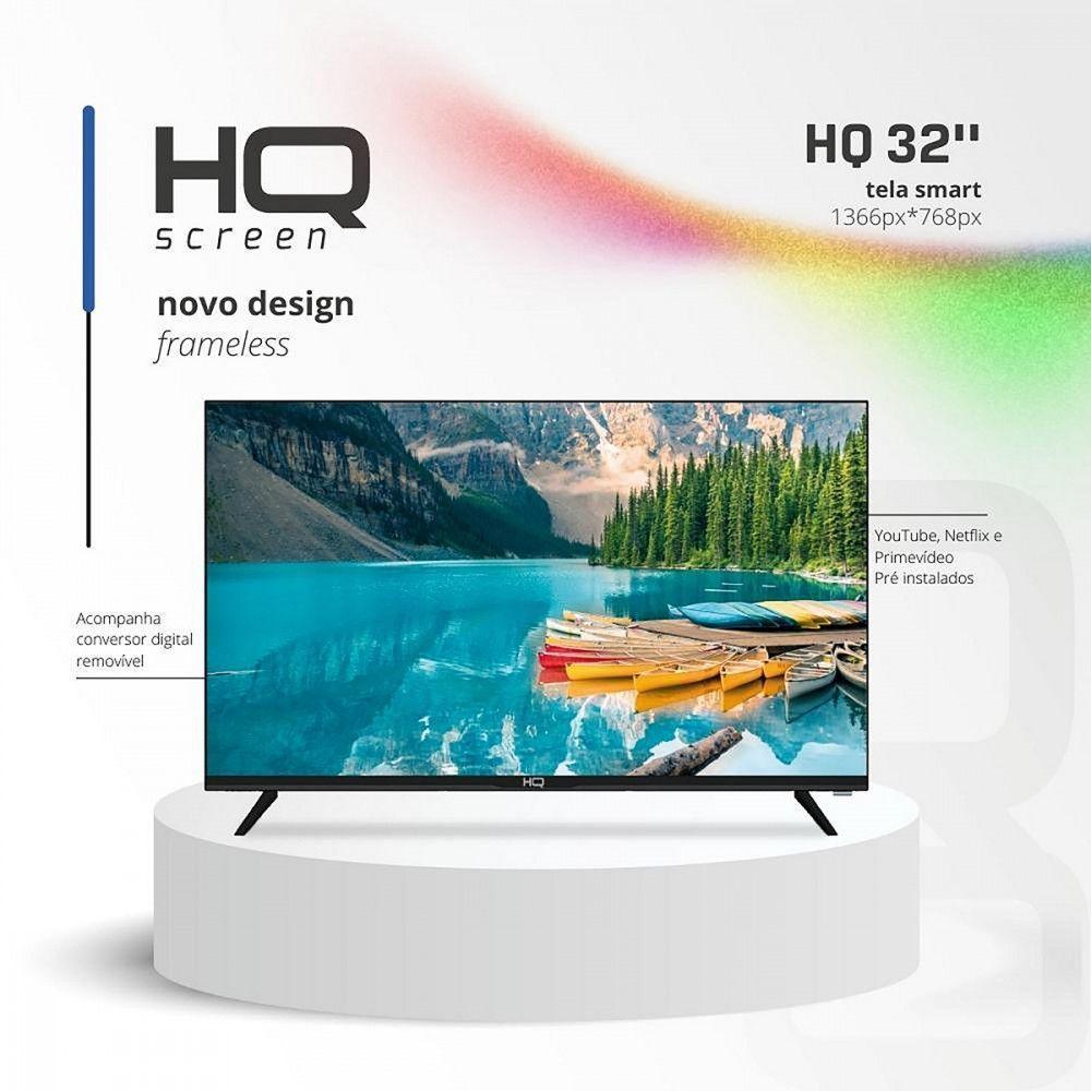 Smart Tv Led 32 Hq Hd Hqstv32 Com Conversor Digital Externo Preto Bivolt - 5