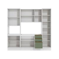 Cozinha Compacta Com Kit Forno Celeste Kappesberg 100% Mdf Branco/verde 240cm - 3