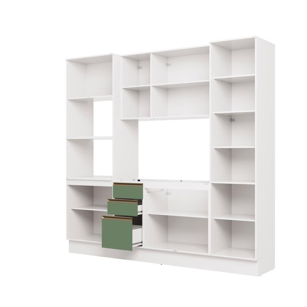 Cozinha Compacta Celeste Kappesberg 100% Mdf Branco/verde 240cm - 3