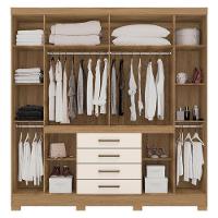 Guarda Roupa Casal Ambiente New Realce Amêndola Touch Off White - Demóbile - 2