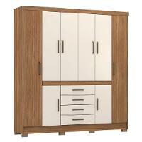 Guarda Roupa Casal Ambiente New Realce Amêndola Touch Off White - Demóbile - 4