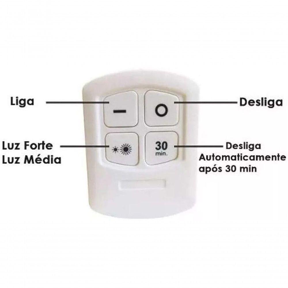 Luminária Lâmpada Led Spot Sem Fio Portátil Controle Remoto - 2