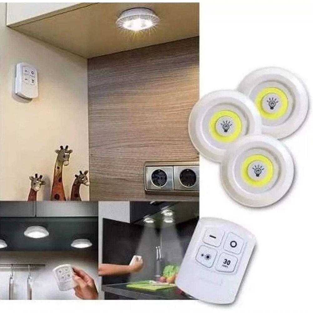 Luminária Lâmpada Led Spot Sem Fio Portátil Controle Remoto - 4