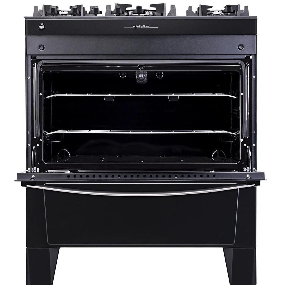 Fogão 5 Bocas Atlas Agile Up Glass Preto Com Mesa De Vidro Bivolt - 3