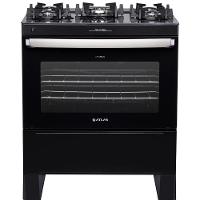 Fogão 5 Bocas Atlas Agile Up Glass Preto Com Mesa De Vidro Bivolt - 1