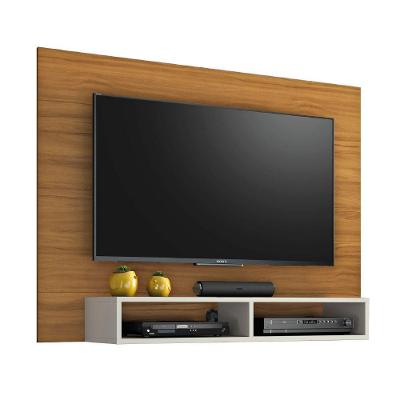 Painel Para Tv Até 49 Polegadas Com Nicho Eros Freijó / Off White Notável Freijo Off