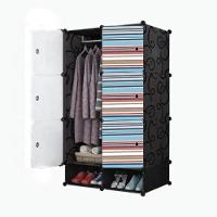 Armario Modular Guarda Roupa Organizador Arara Cabideiro Estante Sapateira Com Portas Compacto - 1