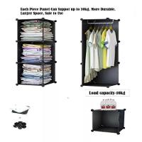 Armario Modular Guarda Roupa Organizador Arara Cabideiro Estante Sapateira Com Portas Compacto - 5