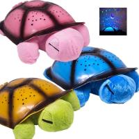 Abajur Tartaruga De Pelucia Musical Luminaria Infantil Com Projetor De Estrelas Som E Luz Led Bebe