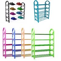 Prateleira Organizador Multiuso Sapateira Ate 10 Pares Grande Estante 5 Prateleiras 20 Sapatos Vertical Verde - 2