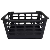 Cesto Organizador Multiuso Porta Objetos Caixa Atenas Guarda Roupa Armario Banheiro Lavanderia Gaveta Preto - 1