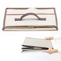 Caixa Organizadora Dobravel Guarda Roupa Porta Lençol Desmontável Empilhavel Com Tampa Closet Armario Toalha - 5