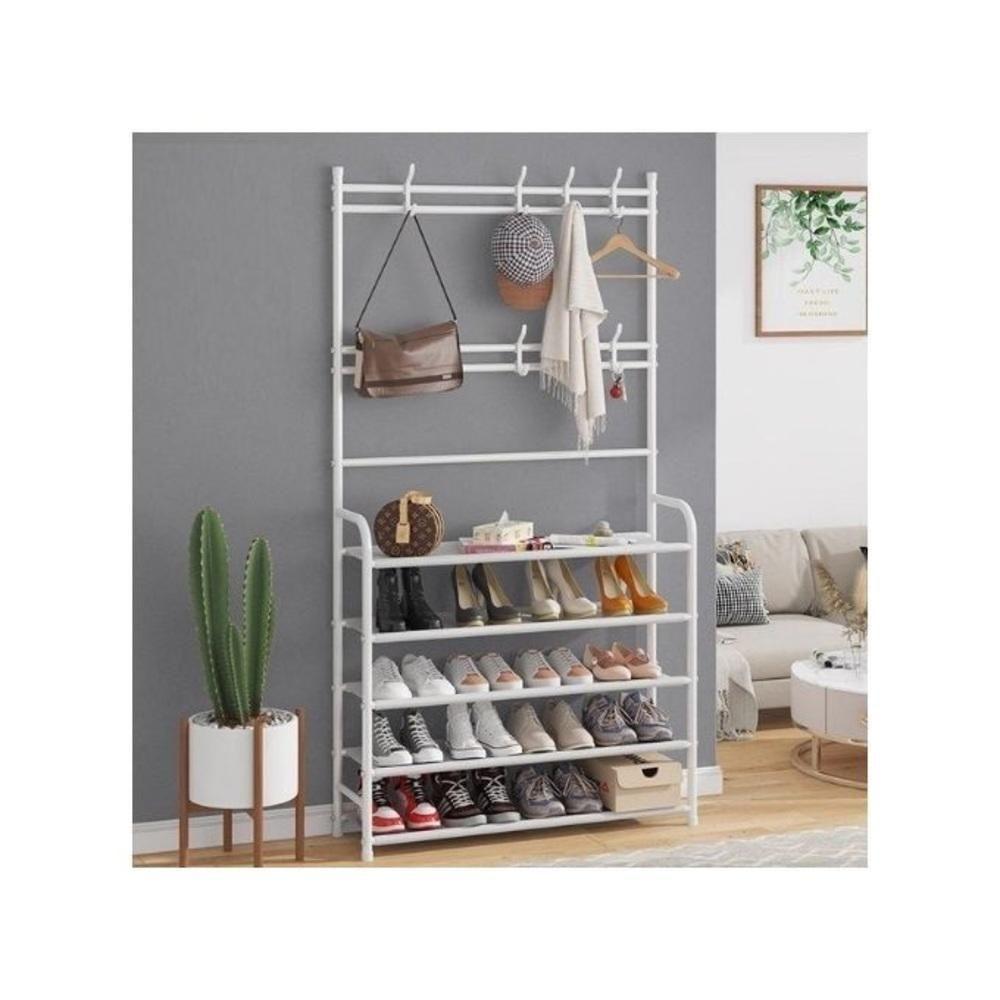 Guarda Roupa Organizador Arara 5 Prateleiras Cabideiro Rack Sapateira Bolsa Brinquedos Sapatos - 3