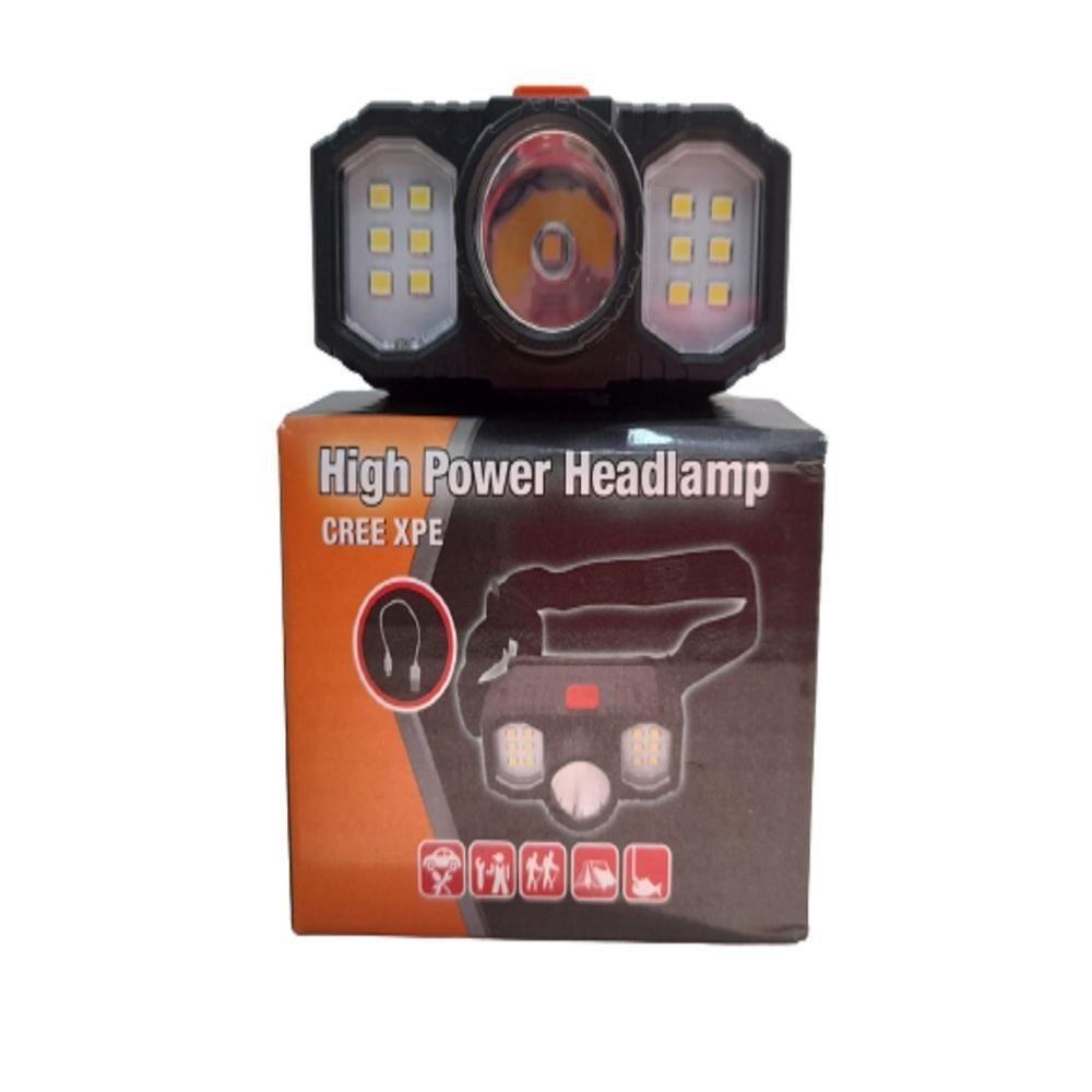 Lanterna De Cabeca Triplo Led Recarregavel Usb 3 Lampadas Farol Capacete Trilha Camping Multiuso Potente - 6