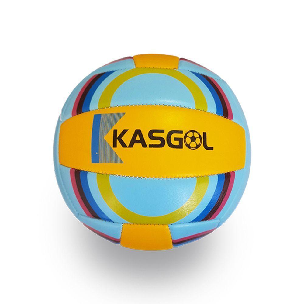 Bola De Vôlei Quadra Praia Tamanho Padrão Azul E Amarelo - 1