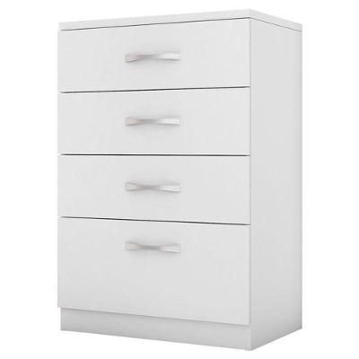 Cômoda e Guarda Roupa Casal Astral Lord 4 Portas 2 Gavetas em MDP Branco Flex