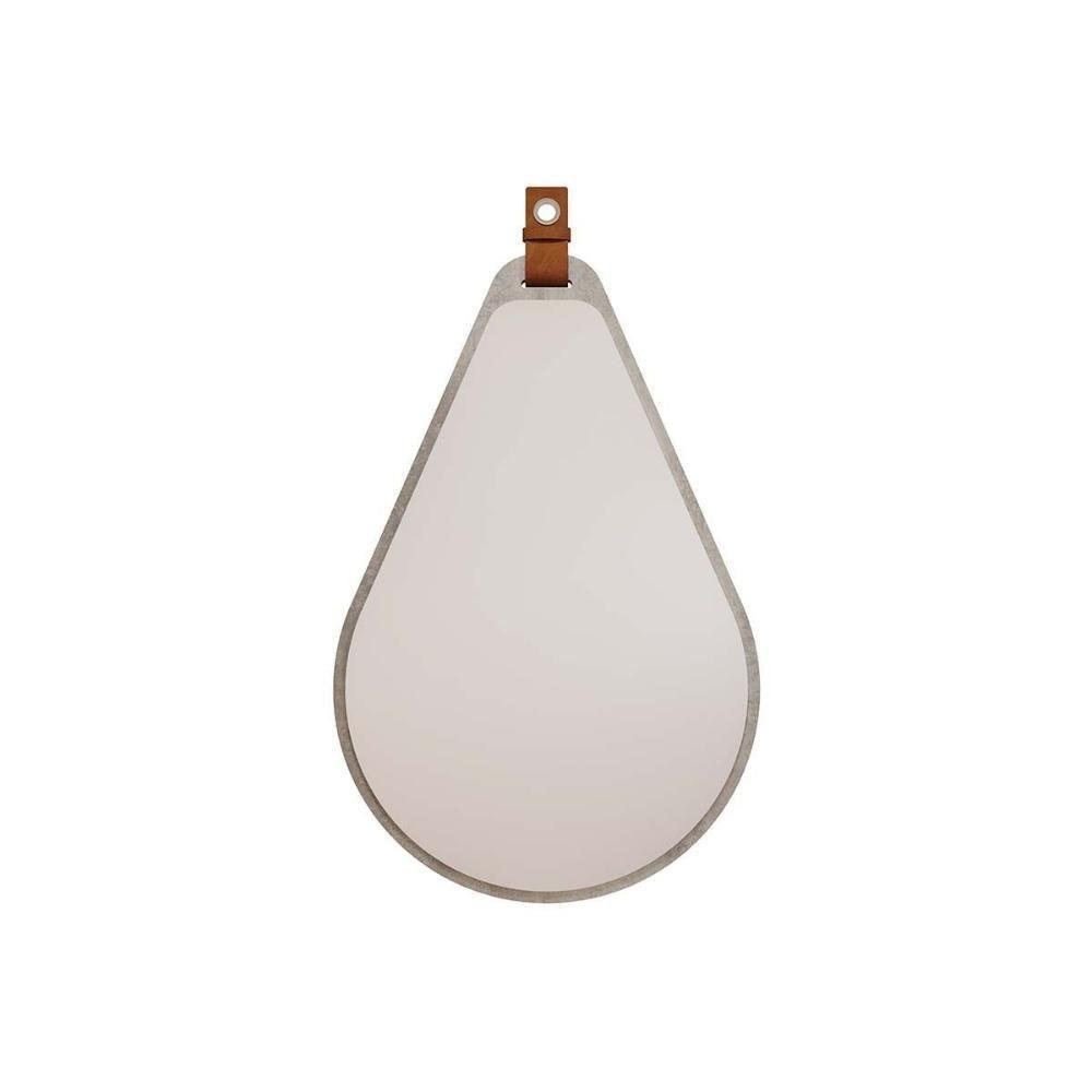 Espelho Quarto De Casal Gota 50x76cm Cimento - Mgm - 1