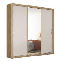 Cômoda Astral E Guarda Roupa Casal Residence Amêndola Off White - Demóbile - 3