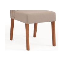 Sala De Jantar Completa Viena Tampo Madeirado C- Vidro 136cm E 6 Cadeiras Bia Freijo-off White - Suede Kraft - Dj Móveis - 5