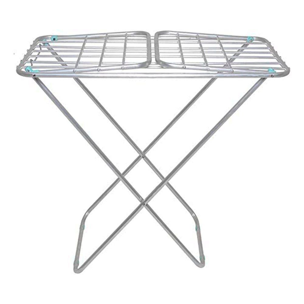 Varal Chão Com Abas Laterias Em Alumínio Sistema Dobrável Suporta 10 Kg Peso - 2