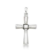Pingente Crucifixo Madreperola 4cm Prata 925 - 1