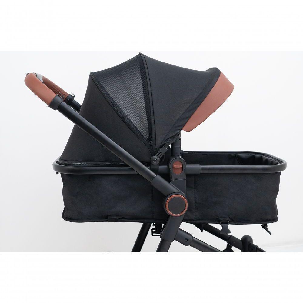 Carrinho De Passeio Galzerano Ivy 0 A 15kg Com Cesto Moises Preto - 4