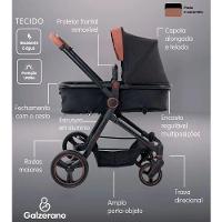 Carrinho De Passeio Galzerano Ivy 0 A 15kg Com Cesto Moises Preto - 6