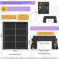 Guarda-roupas Casal E Cabeceira Com 2 Mesas De Cabeceira Multimóveis Mp4337 Preto - 3
