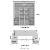 Guarda-roupas Casal E Cabeceira Com 2 Mesas De Cabeceira Multimóveis Mp4337 Branco - 8