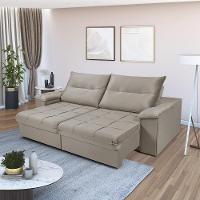 Sofá Dallas Reclinável E Retrátil Dallas 3 Lugares Veludo Aconchegante Império Chocolate 165 - 1