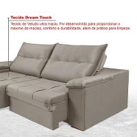 Sofá Dallas Reclinável E Retrátil Dallas 3 Lugares Veludo Aconchegante Império Chocolate 165 - 2