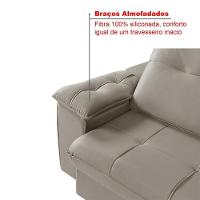 Sofá Dallas Reclinável E Retrátil Dallas 3 Lugares Veludo Aconchegante Império Chocolate 165 - 3