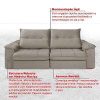 Sofá Dallas Reclinável E Retrátil Dallas 3 Lugares Veludo Aconchegante Império Chocolate 165 - 6