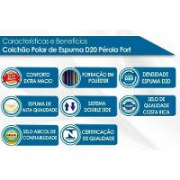 Colchão Solteiro Pérola Polar (1un) + Cama Invicta C- 2 Gavetas Branco - 8