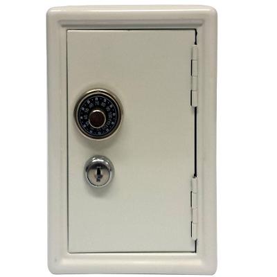 Mini Cofre Mecânico Segredo Chaves Dinheiro Joias Branco