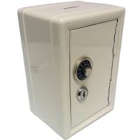 Mini Cofre Mecânico Segredo Chaves Dinheiro Joias Branco - 2