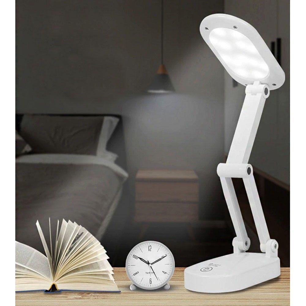 Luminária De Mesa Touch Dobrável Sem Fio Led 3 Funções - 8