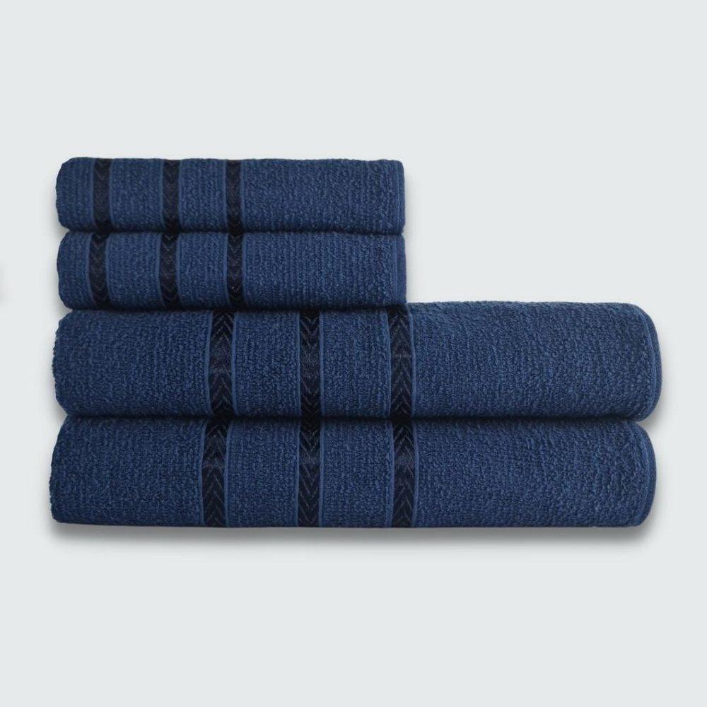 Jogo De Toalha Banho 4 Peças Viena Azul - 1