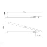 Tesourão De Poda Tipo Bypass Tramontina Em Aço Com Cabo De Madeira 60 Cm Tramontina - 7