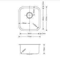 Cuba de Embutir Aço Inox 1mm Escovado C111 41,1x45,7x17,8 Cm - 4