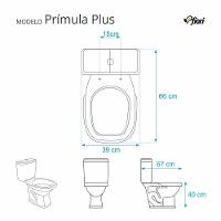 Assento Sanitario Primula Plus Cinza Fiori