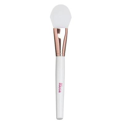 Pincel Rose Gold De Silicone Para Bases E Máscaras Ricca