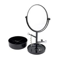 Espelho De Mesa Com Compartimento Para Jóias Jacki Design Preto - 3