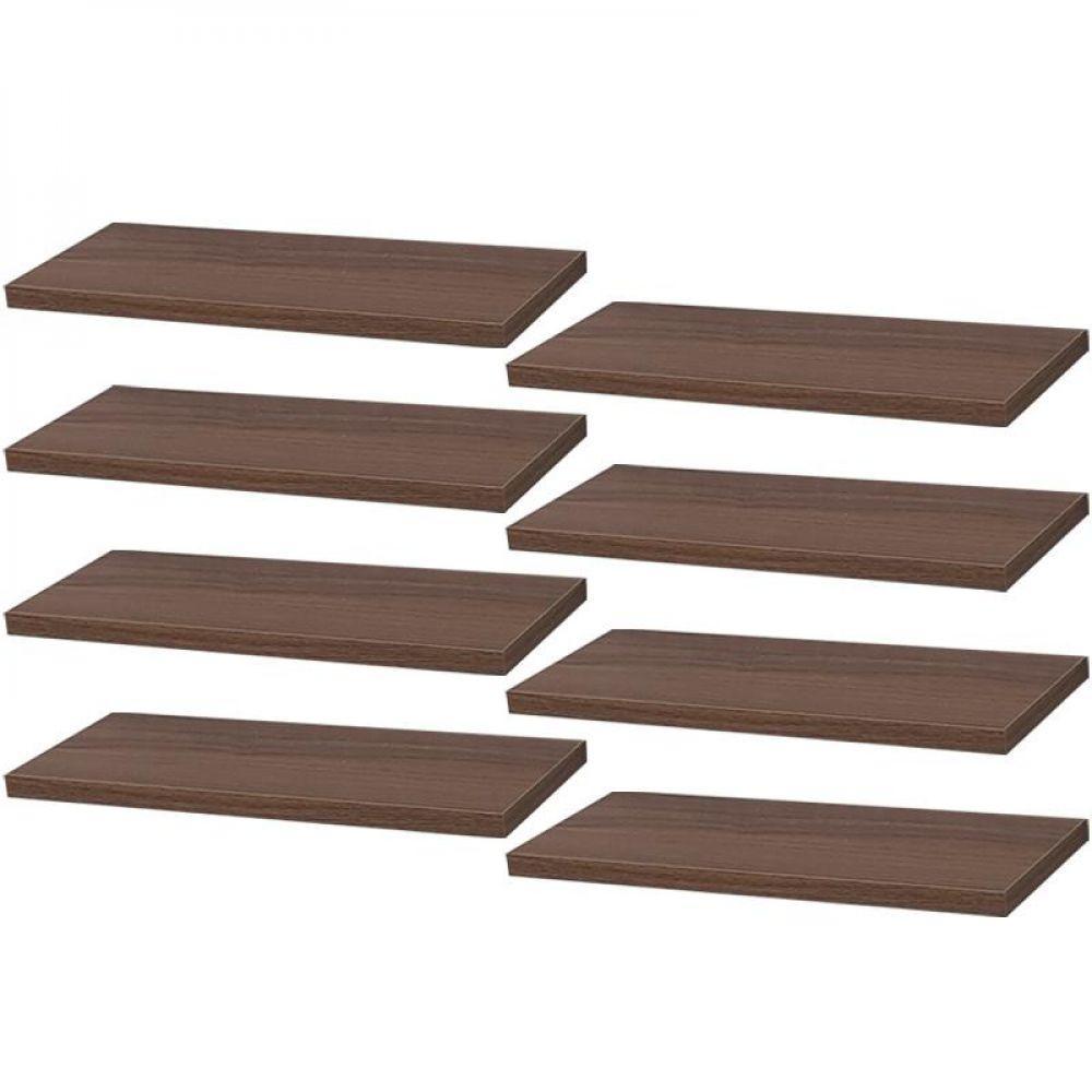 Kit 8 Prateleiras 40 x 10cm Nogal Suporte Invisível - 1
