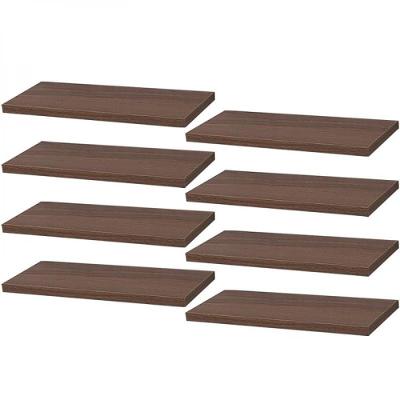 Kit 8 Prateleiras 40 x 10cm Nogal Suporte Invisível