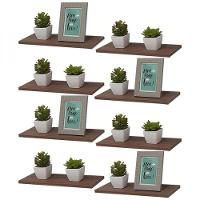 Kit 8 Prateleiras 40 x 10cm Nogal Suporte Invisível - 3