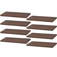 Kit 8 Prateleiras 30 x 15cm Nogal Suporte Invisível - 1